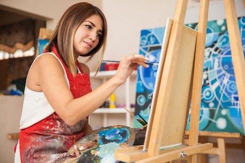 Woman painting