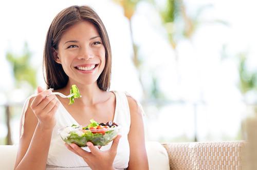 eating happily